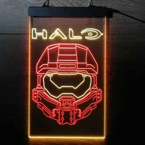 Halo Infinite Master Chief Helmet Neon-Like LED Sign