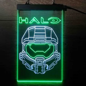 Halo Infinite Master Chief Helmet Neon-Like LED Sign