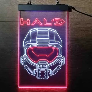 Halo Infinite Master Chief Helmet Neon-Like LED Sign