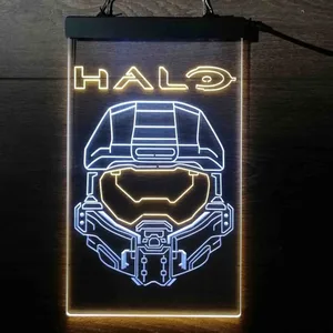 Halo Infinite Master Chief Helmet Neon-Like LED Sign