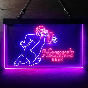Hamm's Bear Rugby Neon-Like LED Sign