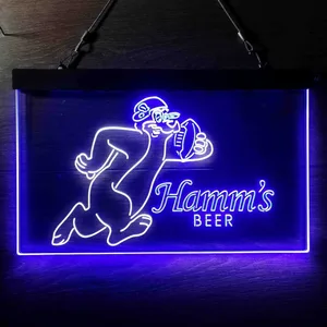 Hamm's Bear Rugby Neon-Like LED Sign