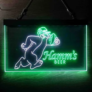 Hamm's Bear Rugby Neon-Like LED Sign