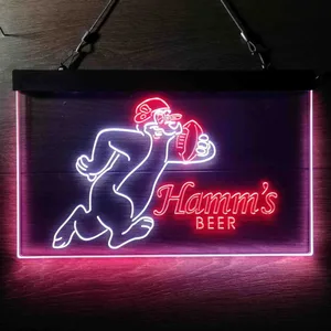Hamm's Bear Rugby Neon-Like LED Sign