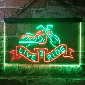 Harley Davidson Live 2 Ride Bike Neon-Like LED Sign
