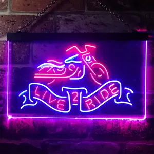 Harley Davidson Live 2 Ride Bike Neon-Like LED Sign
