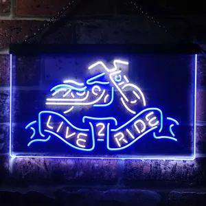 Harley Davidson Live 2 Ride Bike Neon-Like LED Sign