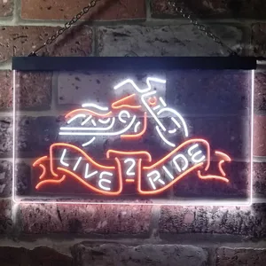 Harley Davidson Live 2 Ride Bike Neon-Like LED Sign