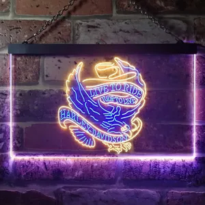 Harley Davidson Live to Ride Eagle Neon-Like LED Sign