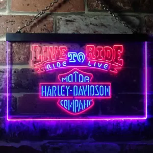 Harley Davidson Live to Ride Neon-Like LED Sign