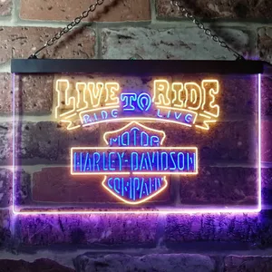 Harley Davidson Live to Ride Neon-Like LED Sign