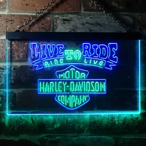 Harley Davidson Live to Ride Neon-Like LED Sign