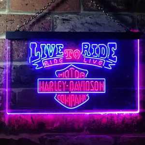 Harley Davidson Live to Ride Neon-Like LED Sign