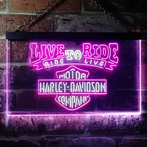 Harley Davidson Live to Ride Neon-Like LED Sign