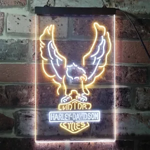 Harley Davidson Up Wing Eagle Neon-Like LED Sign