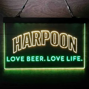 Harpoon Love Beer. Love Life. Neon-Like LED Sign