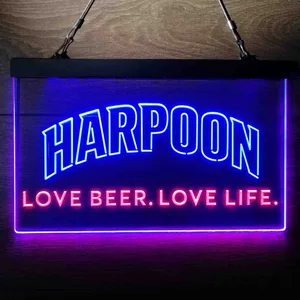 Harpoon Love Beer. Love Life. Neon-Like LED Sign