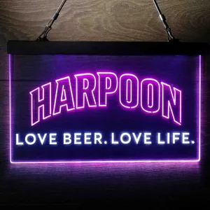Harpoon Love Beer. Love Life. Neon-Like LED Sign