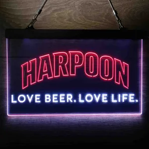 Harpoon Love Beer. Love Life. Neon-Like LED Sign