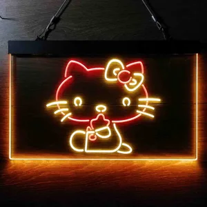 Hello Kitty Sitting Neon-Like LED Sign