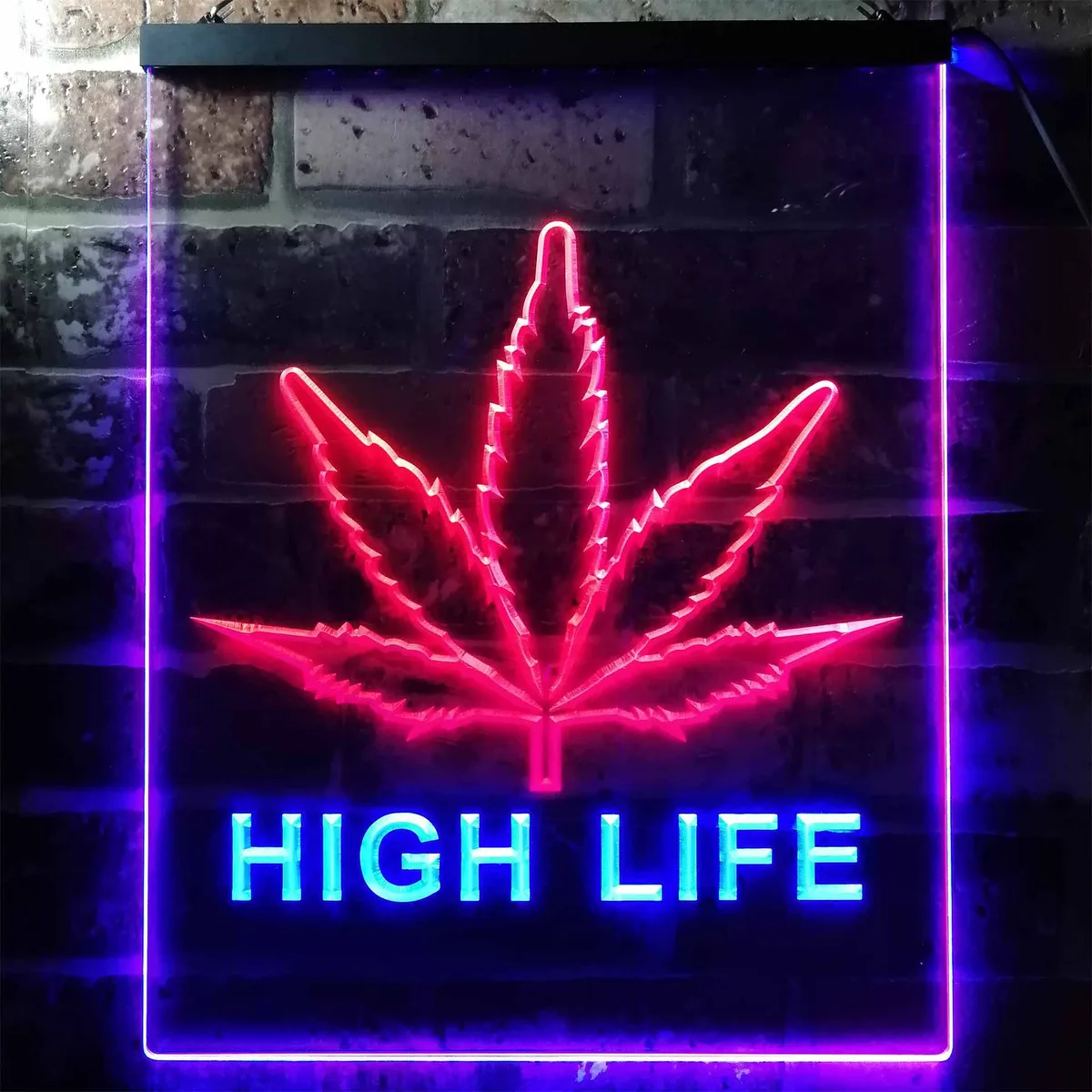 High Life Weed Neon-Like LED Sign