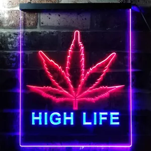High Life Weed Neon-Like LED Sign