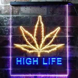 High Life Weed Neon-Like LED Sign