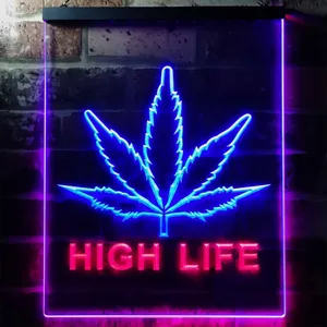 High Life Weed Neon-Like LED Sign