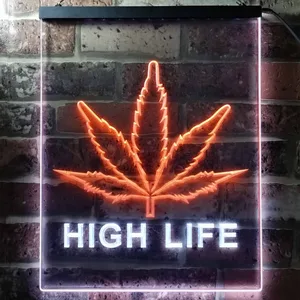 High Life Weed Neon-Like LED Sign