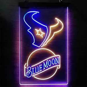 Houston Texans Blue Moon Neon-Like LED Sign