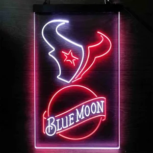 Houston Texans Blue Moon Neon-Like LED Sign