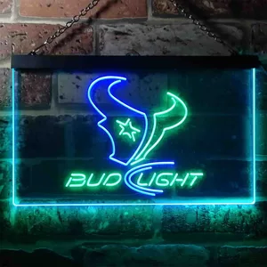 Houston Texans Bud Light Neon-Like LED Sign