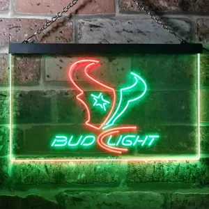 Houston Texans Bud Light Neon-Like LED Sign