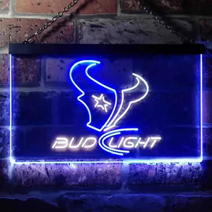 Houston Texans Bud Light Neon-Like LED Sign