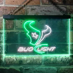 Houston Texans Bud Light Neon-Like LED Sign