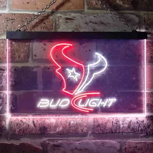 Houston Texans Bud Light Neon-Like LED Sign