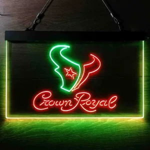 Houston Texans Crown Royal Neon-Like LED Sign