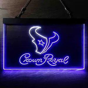Houston Texans Crown Royal Neon-Like LED Sign