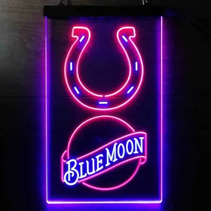 Indianapolis Colts Blue Moon Neon-Like LED Sign