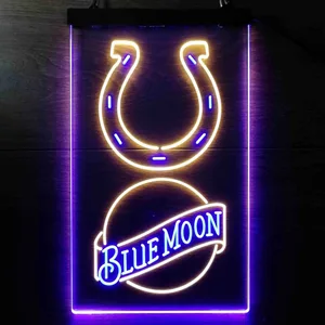 Indianapolis Colts Blue Moon Neon-Like LED Sign
