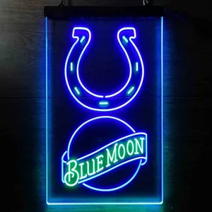 Indianapolis Colts Blue Moon Neon-Like LED Sign