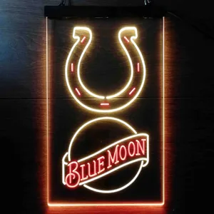 Indianapolis Colts Blue Moon Neon-Like LED Sign