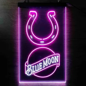 Indianapolis Colts Blue Moon Neon-Like LED Sign