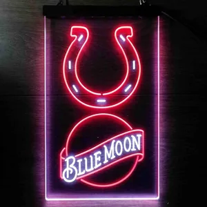 Indianapolis Colts Blue Moon Neon-Like LED Sign