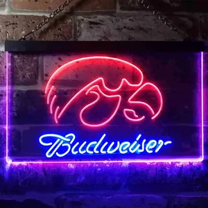 Iowa Hawkeyes Budweiser Neon-Like LED Sign