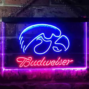 Iowa Hawkeyes Budweiser Neon-Like LED Sign