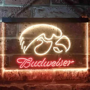 Iowa Hawkeyes Budweiser Neon-Like LED Sign