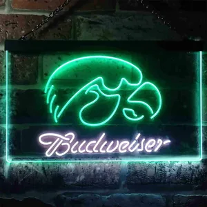 Iowa Hawkeyes Budweiser Neon-Like LED Sign