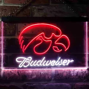 Iowa Hawkeyes Budweiser Neon-Like LED Sign