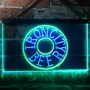 Iron City Beer Wheel Neon-Like LED Sign